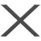 vidaXL Πόδια Τραπεζαρίας σε Σχήμα Χ 3 τεμ. Ανθρακί 90x(72-73) εκ. Ατσάλι