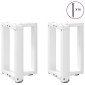 vidaXL Πόδια Τραπεζιού Σαλονιού σε Σχήμα Τ, 2 τεμ. Λευκά 38x25x(42-43) εκ. Ατσάλι