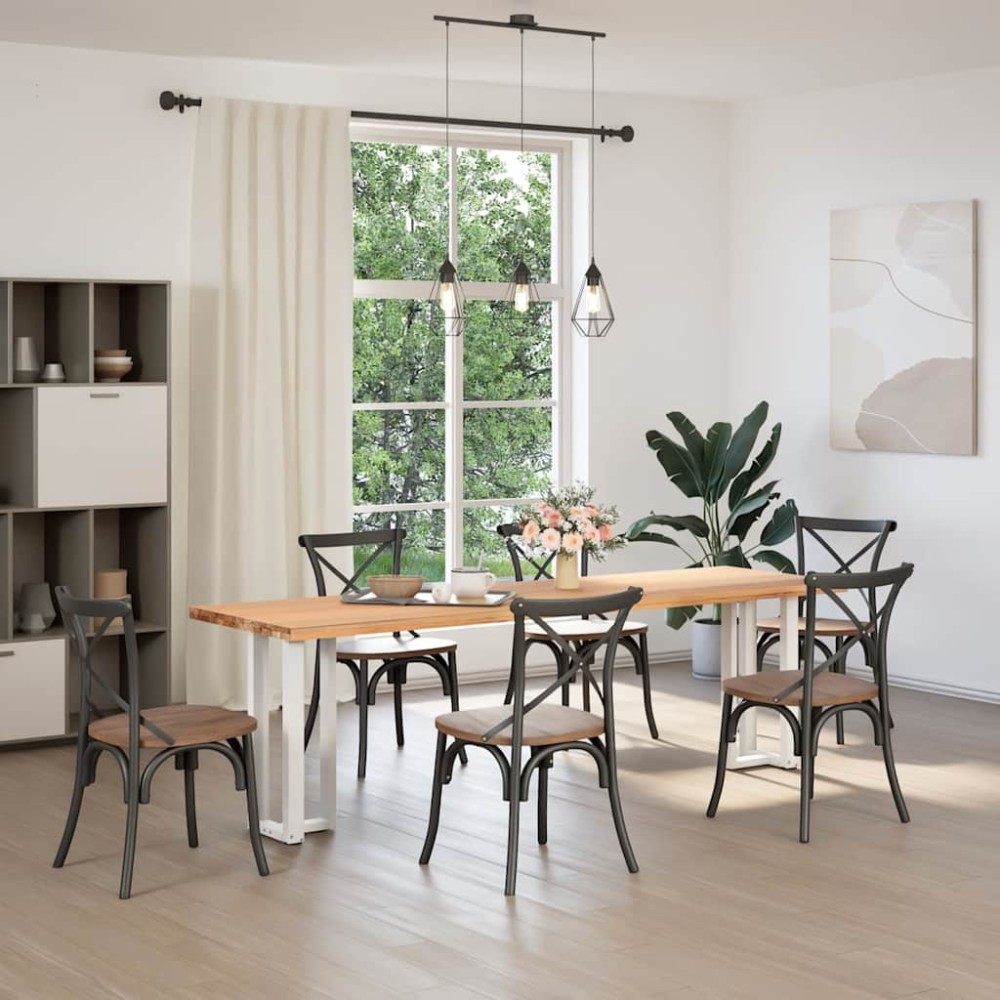 vidaXL Πόδια Κονσόλας σε Σχήμα Τ, 2 τεμ. Λευκά 25x28x(72-73) εκ. Ατσάλι