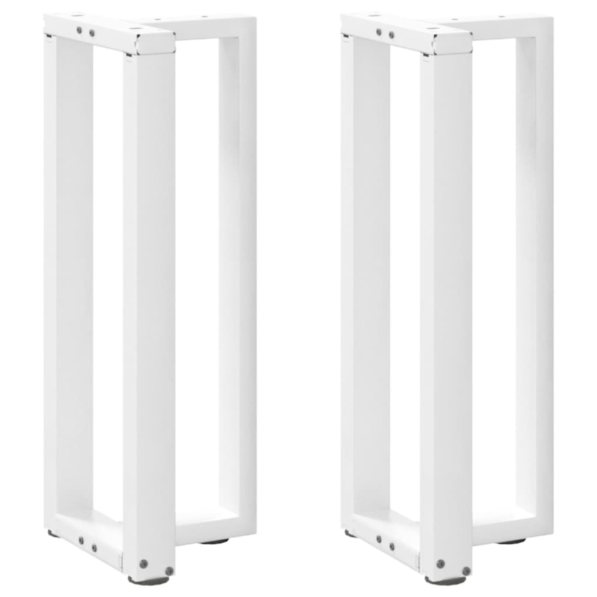 vidaXL Πόδια Κονσόλας σε Σχήμα Τ, 2 τεμ. Λευκά 25x28x(72-73) εκ. Ατσάλι