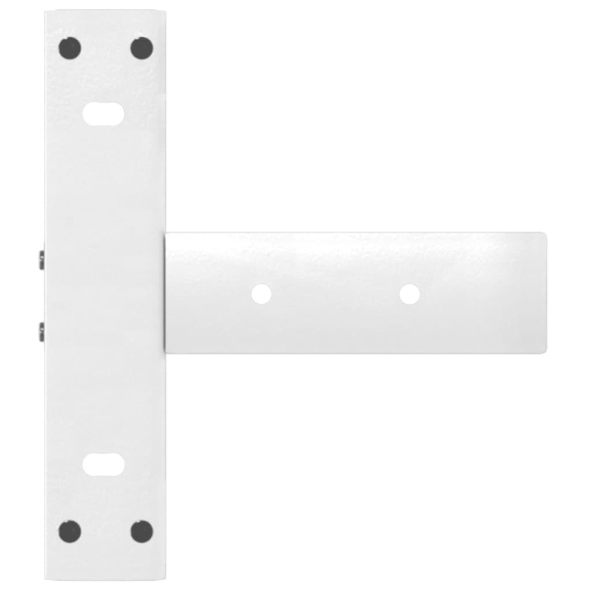 vidaXL Πόδια Κονσόλας σε Σχήμα Τ, 2 τεμ. Λευκά 25x28x(72-73) εκ. Ατσάλι