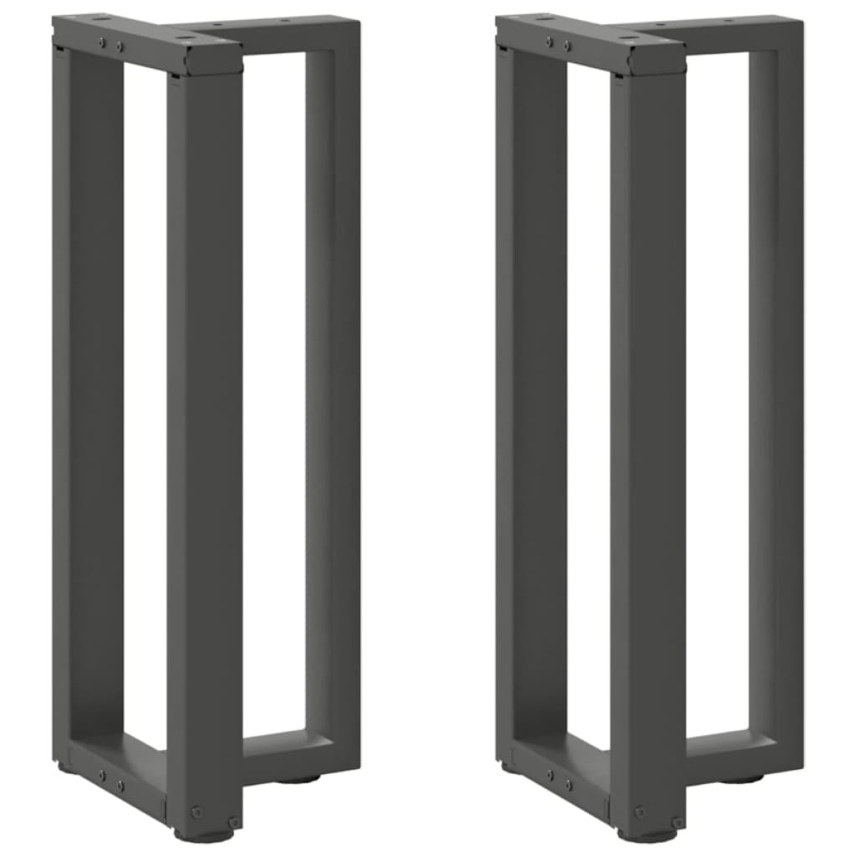 vidaXL Πόδια Κονσόλας σε Σχήμα Τ, 2 τεμ. Ανθρακί 25x28x(72-73) εκ. Ατσάλι