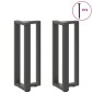 vidaXL Πόδια Κονσόλας σε Σχήμα Τ, 2 τεμ. Ανθρακί 25x28x(72-73) εκ. Ατσάλι