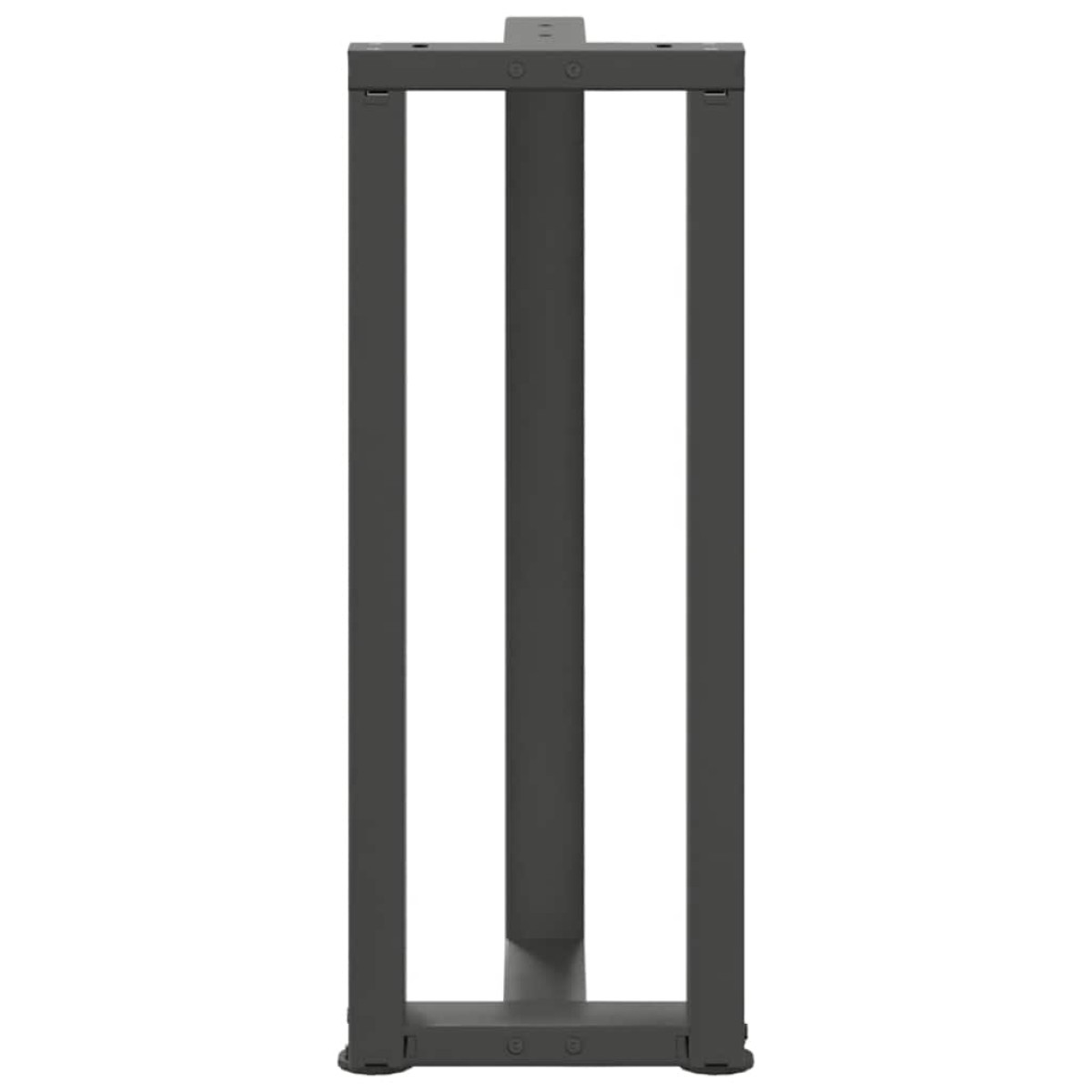 vidaXL Πόδια Κονσόλας σε Σχήμα Τ, 2 τεμ. Ανθρακί 25x28x(72-73) εκ. Ατσάλι