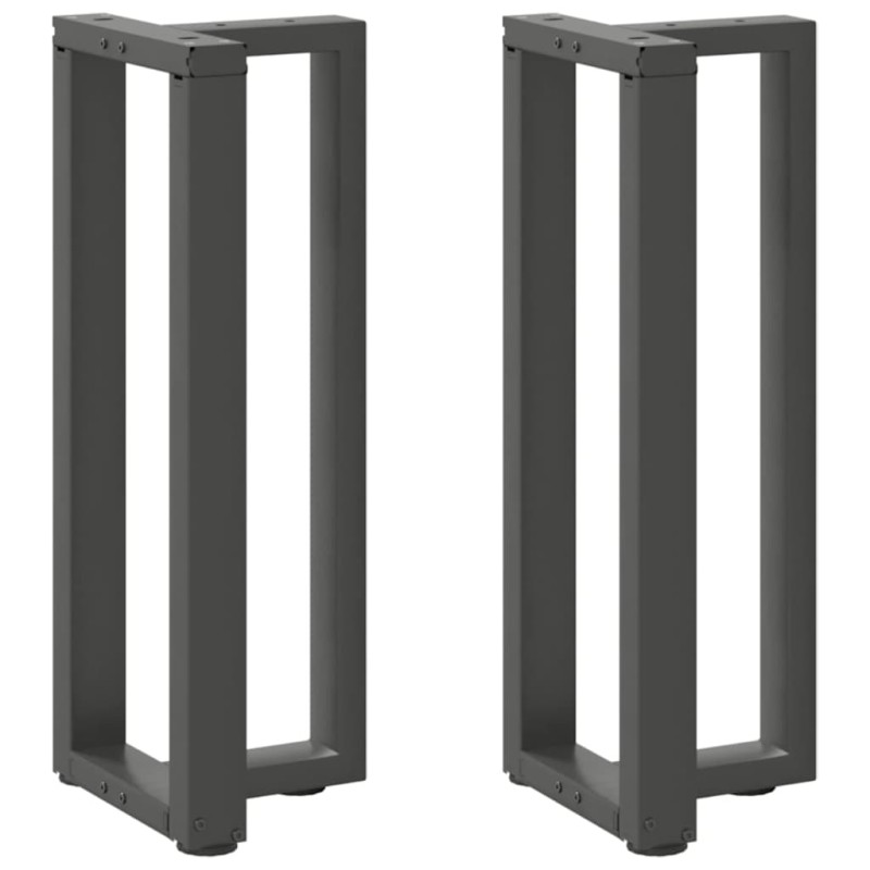 vidaXL Πόδια Κονσόλας σε Σχήμα Τ, 2 τεμ. Ανθρακί 25x28x(72-73) εκ. Ατσάλι