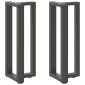 vidaXL Πόδια Κονσόλας σε Σχήμα Τ, 2 τεμ. Ανθρακί 25x28x(72-73) εκ. Ατσάλι