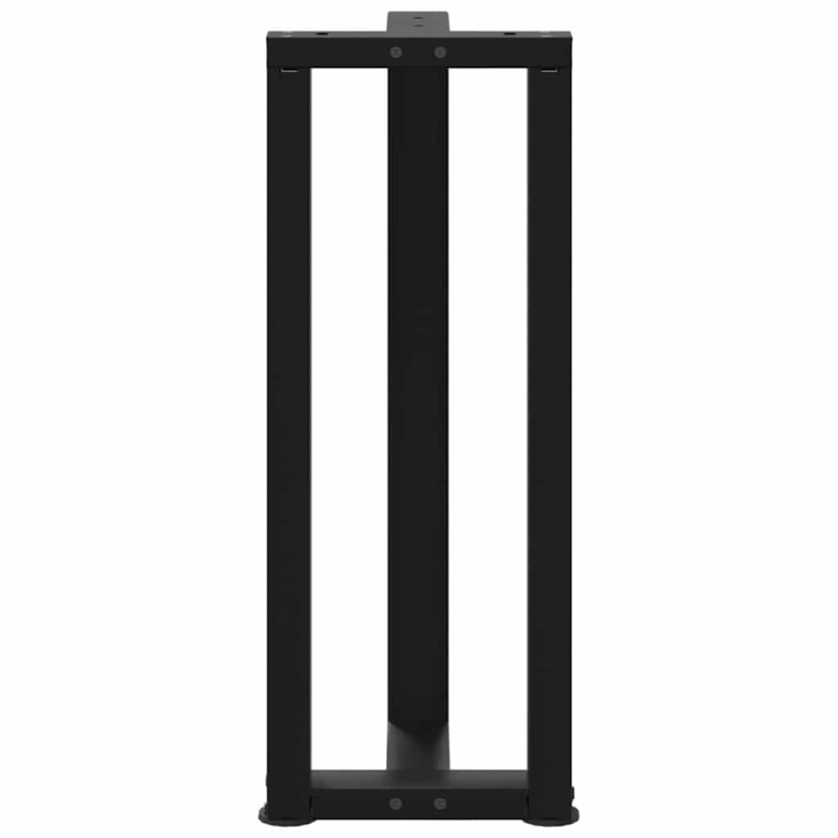 vidaXL Πόδια Κονσόλας σε Σχήμα Τ, 2 τεμ. Μαύρο 38x25x(72-73) εκ. Ατσάλι