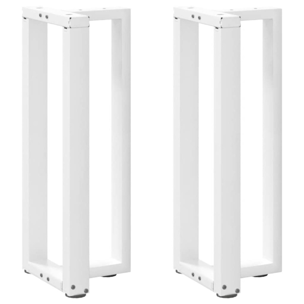 vidaXL Πόδια Κονσόλας σε Σχήμα Τ, 2 τεμ. Λευκά 38x25x(72-73) εκ. Ατσάλι