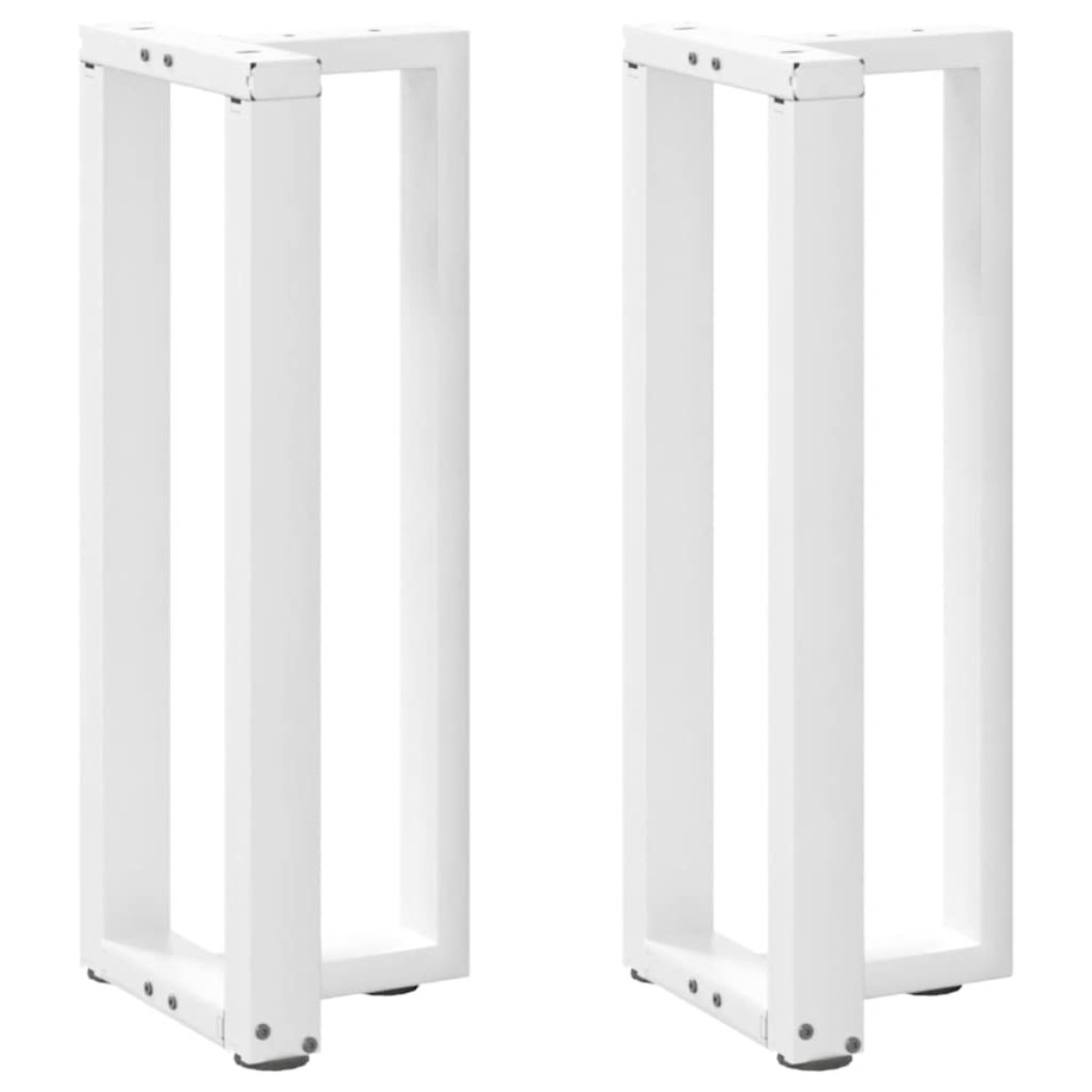 vidaXL Πόδια Κονσόλας σε Σχήμα Τ, 2 τεμ. Λευκά 38x25x(72-73) εκ. Ατσάλι