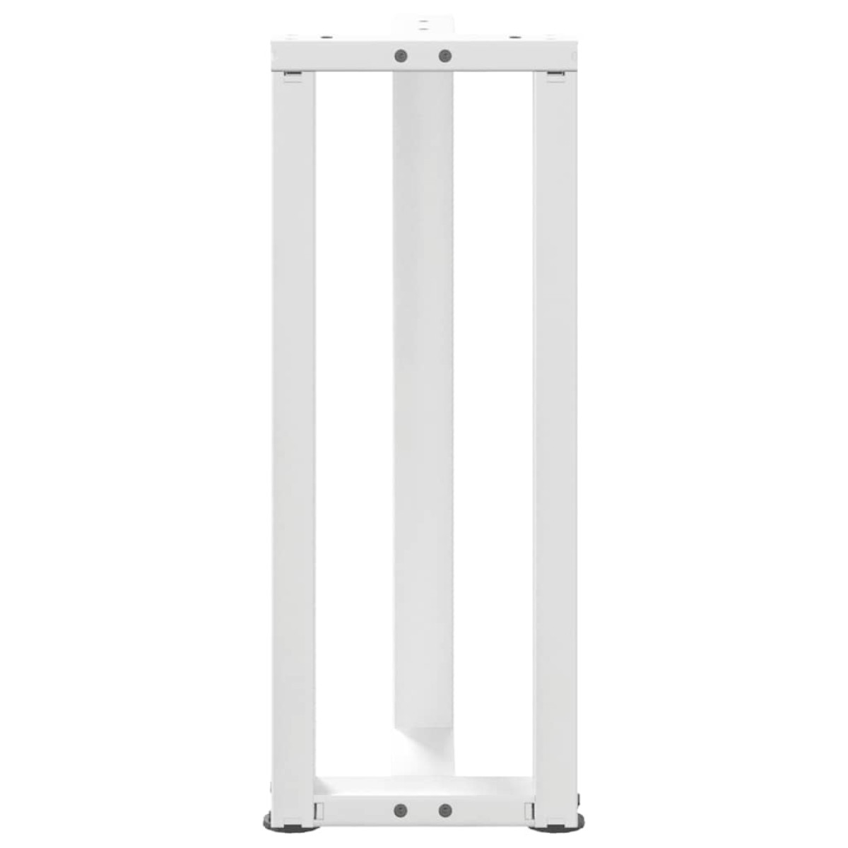 vidaXL Πόδια Κονσόλας σε Σχήμα Τ, 2 τεμ. Λευκά 38x25x(72-73) εκ. Ατσάλι