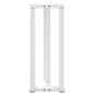 vidaXL Πόδια Κονσόλας σε Σχήμα Τ, 2 τεμ. Λευκά 38x25x(72-73) εκ. Ατσάλι