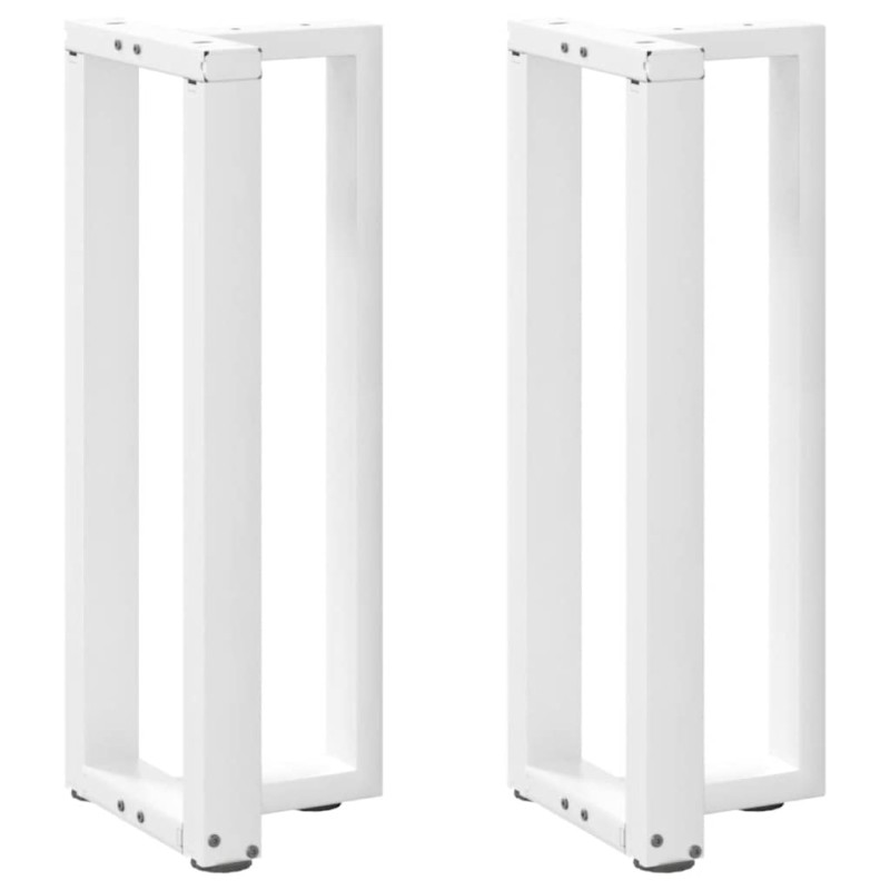 vidaXL Πόδια Κονσόλας σε Σχήμα Τ, 2 τεμ. Λευκά 38x25x(72-73) εκ. Ατσάλι