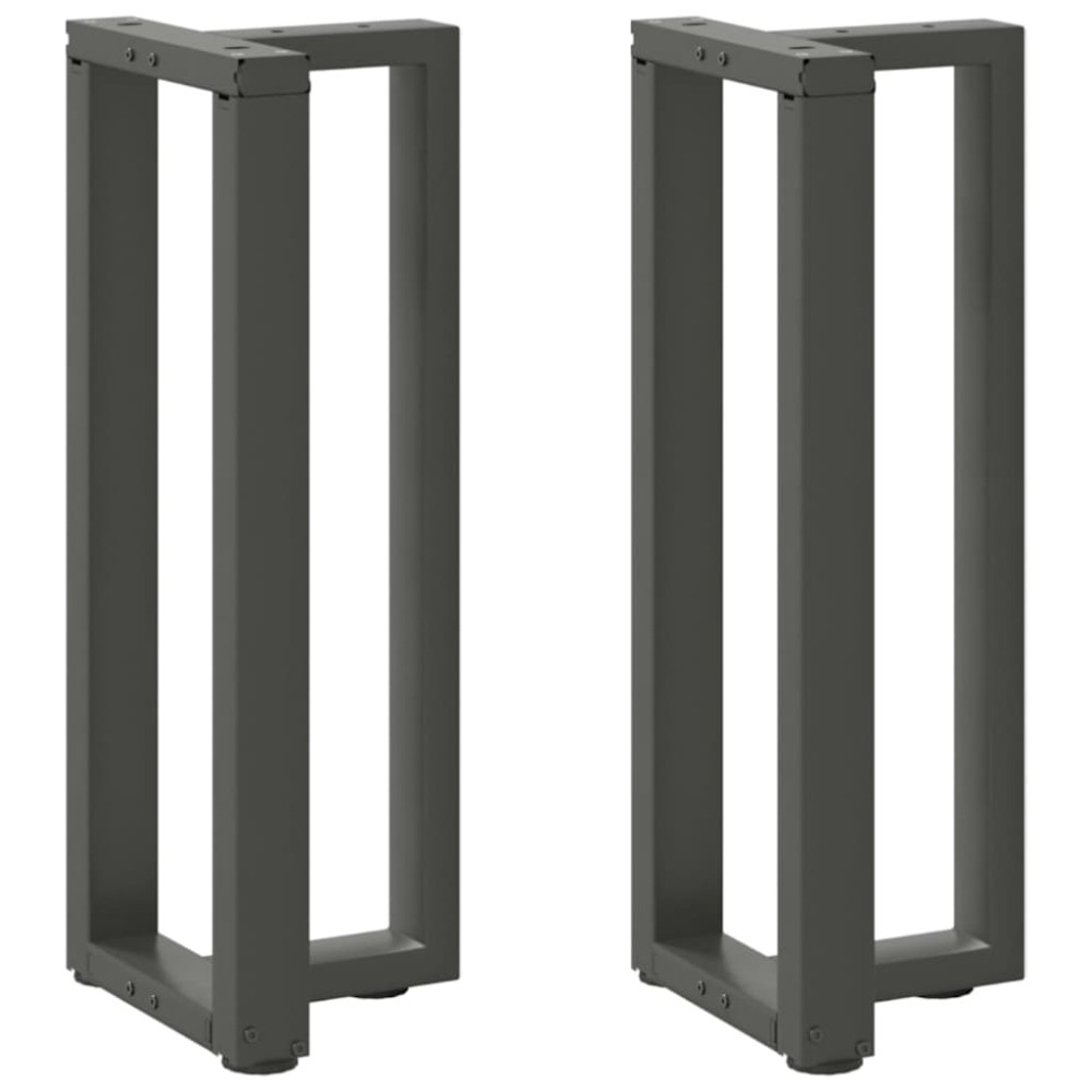 vidaXL Πόδια Κονσόλας σε Σχήμα Τ, 2 τεμ. Ανθρακί 38x25x(72-73) εκ. Ατσάλι