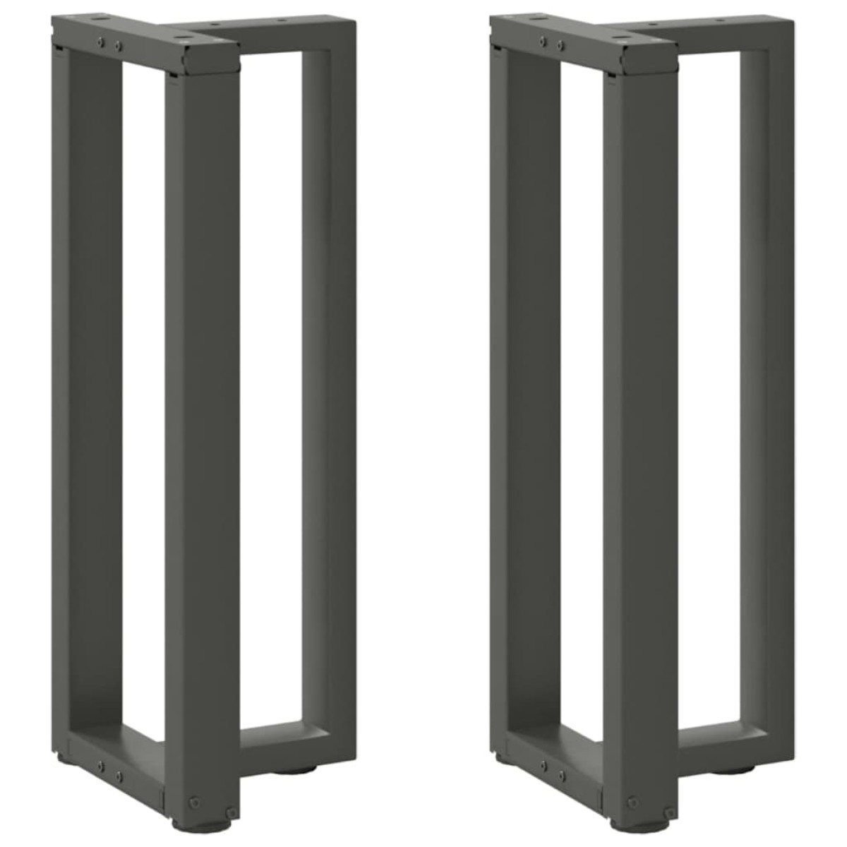 vidaXL Πόδια Κονσόλας σε Σχήμα Τ, 2 τεμ. Ανθρακί 38x25x(72-73) εκ. Ατσάλι