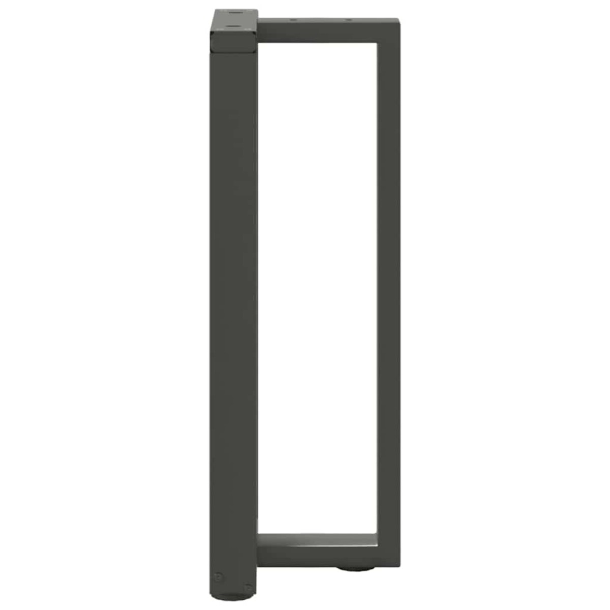 vidaXL Πόδια Κονσόλας σε Σχήμα Τ, 2 τεμ. Ανθρακί 38x25x(72-73) εκ. Ατσάλι