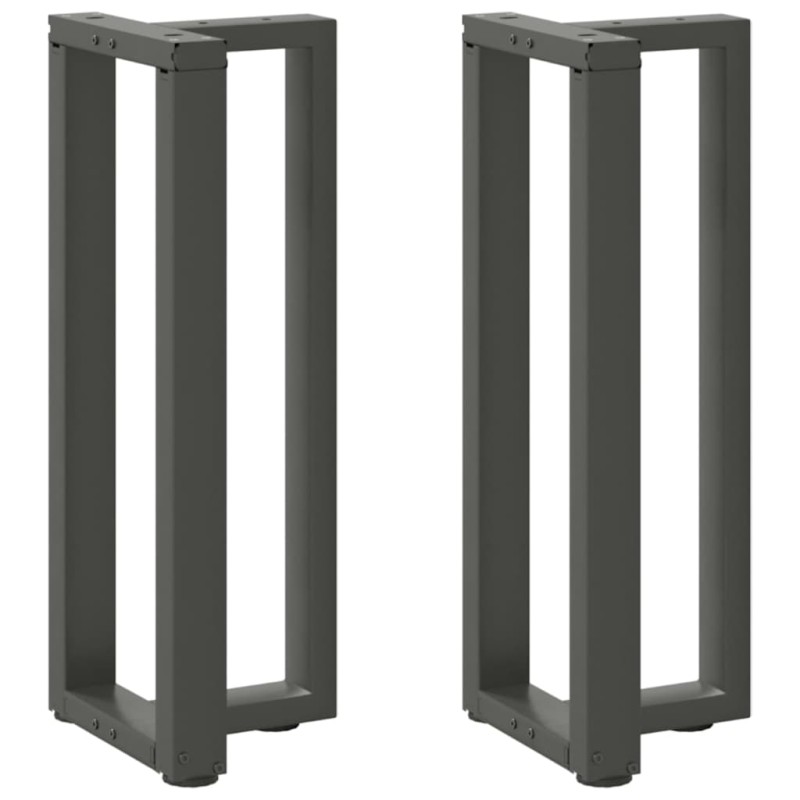 vidaXL Πόδια Κονσόλας σε Σχήμα Τ, 2 τεμ. Ανθρακί 38x25x(72-73) εκ. Ατσάλι