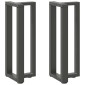 vidaXL Πόδια Κονσόλας σε Σχήμα Τ, 2 τεμ. Ανθρακί 38x25x(72-73) εκ. Ατσάλι