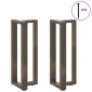 vidaXL Πόδια Κονσόλας σε Σχήμα Τ, 2 τεμ. Μαύρο 38x25x(72-73) εκ. Ατσάλι
