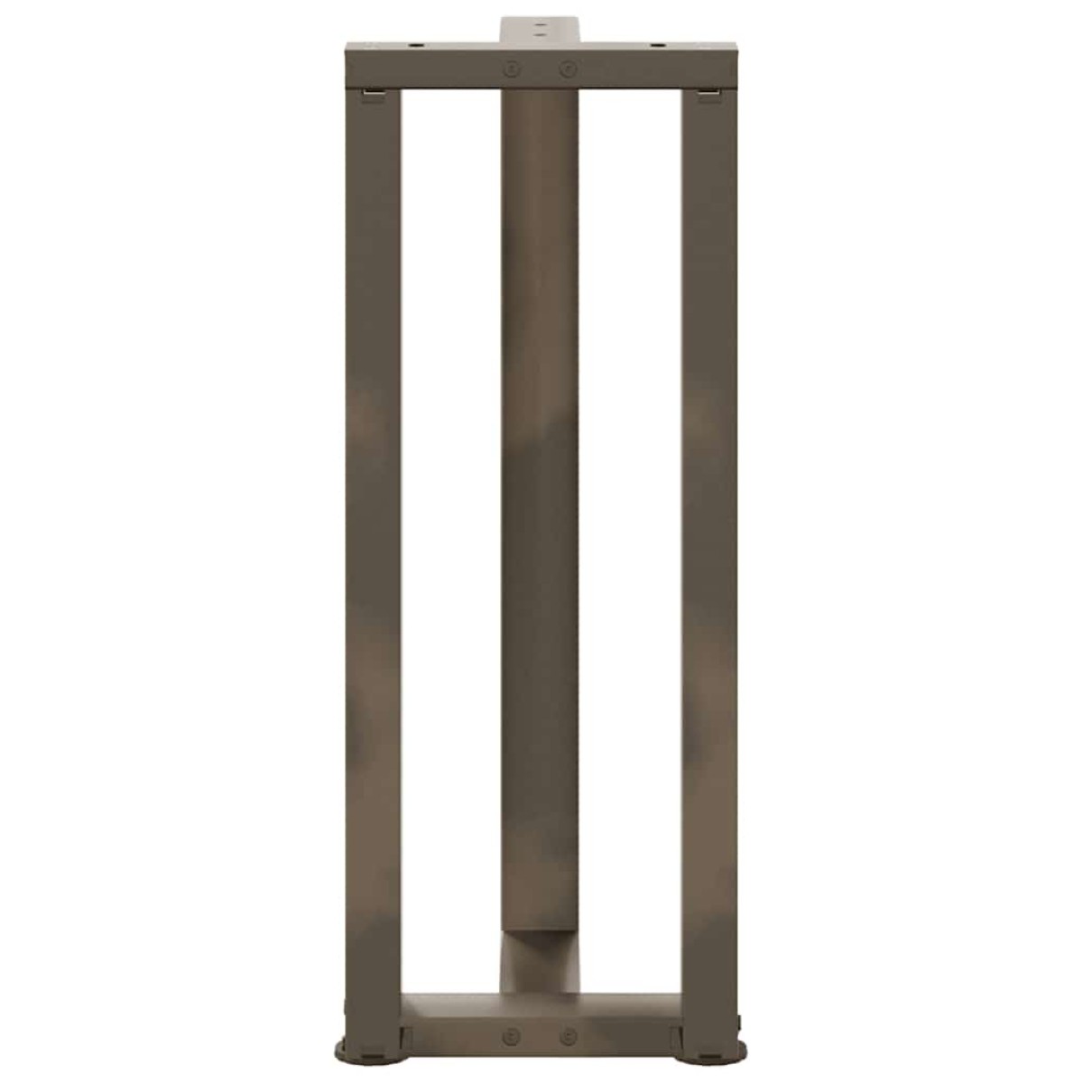 vidaXL Πόδια Κονσόλας σε Σχήμα Τ, 2 τεμ. Μαύρο 38x25x(72-73) εκ. Ατσάλι