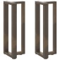 vidaXL Πόδια Κονσόλας σε Σχήμα Τ, 2 τεμ. Μαύρο 38x25x(72-73) εκ. Ατσάλι