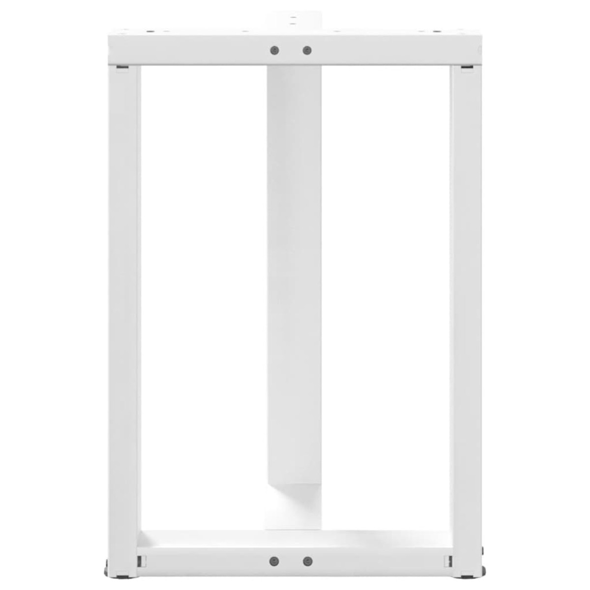 vidaXL Πόδια Τραπεζαρίας σε Σχήμα Τ, 2 τεμ. Λευκά 50x35x(72-73) εκ. Ατσάλι