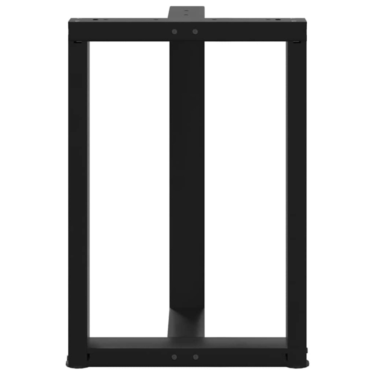 vidaXL Πόδια Τραπεζαρίας σε Σχήμα Τ, 2 τεμ. Μαύρο 60x35x(72-73) εκ. Ατσάλι