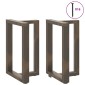 vidaXL Πόδια Τραπεζαρίας σε Σχήμα Τ, 2 τεμ. Μαύρο 60x35x(72-73) εκ. Ατσάλι