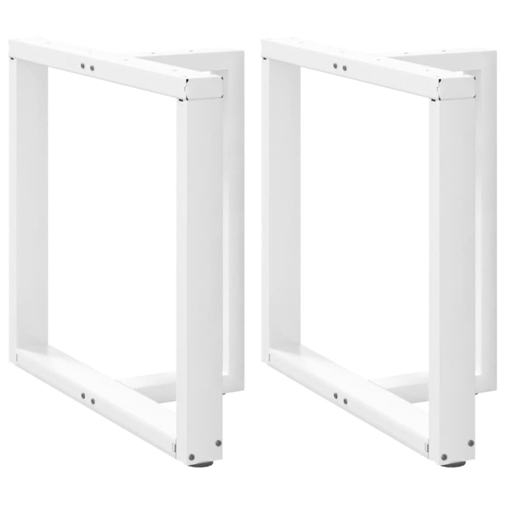 vidaXL Πόδια Τραπεζαρίας σε Σχήμα Τ, 2 τεμ. Λευκά 70x35x(72-73) εκ. Ατσάλι