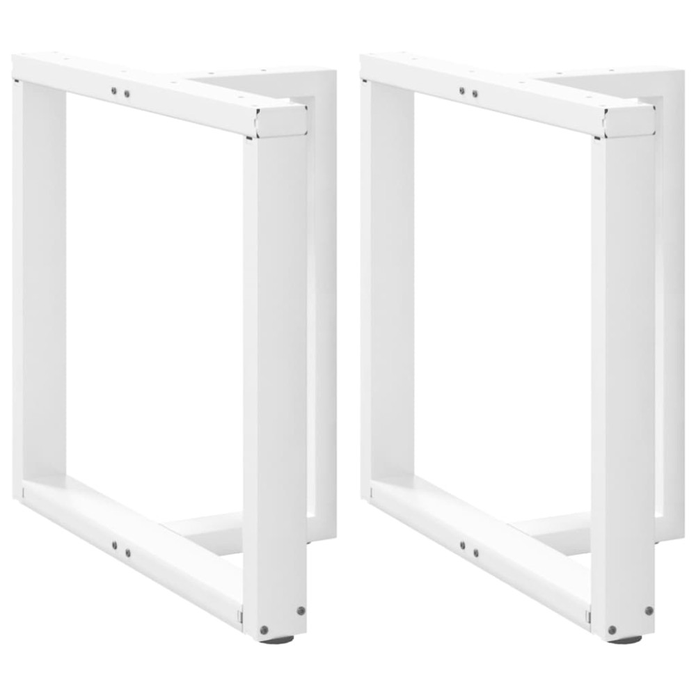 vidaXL Πόδια Τραπεζαρίας σε Σχήμα Τ, 2 τεμ. Λευκά 80x35x(72-73) εκ. Ατσάλι