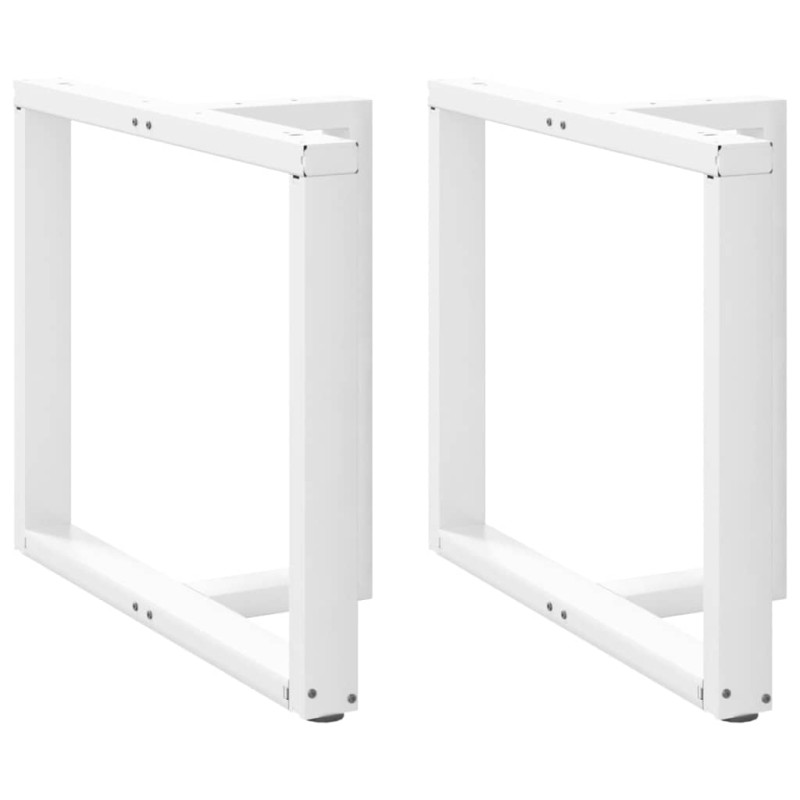 vidaXL Πόδια Τραπεζαρίας σε Σχήμα Τ, 2 τεμ. Λευκά 90x35x(72-73) εκ. Ατσάλι