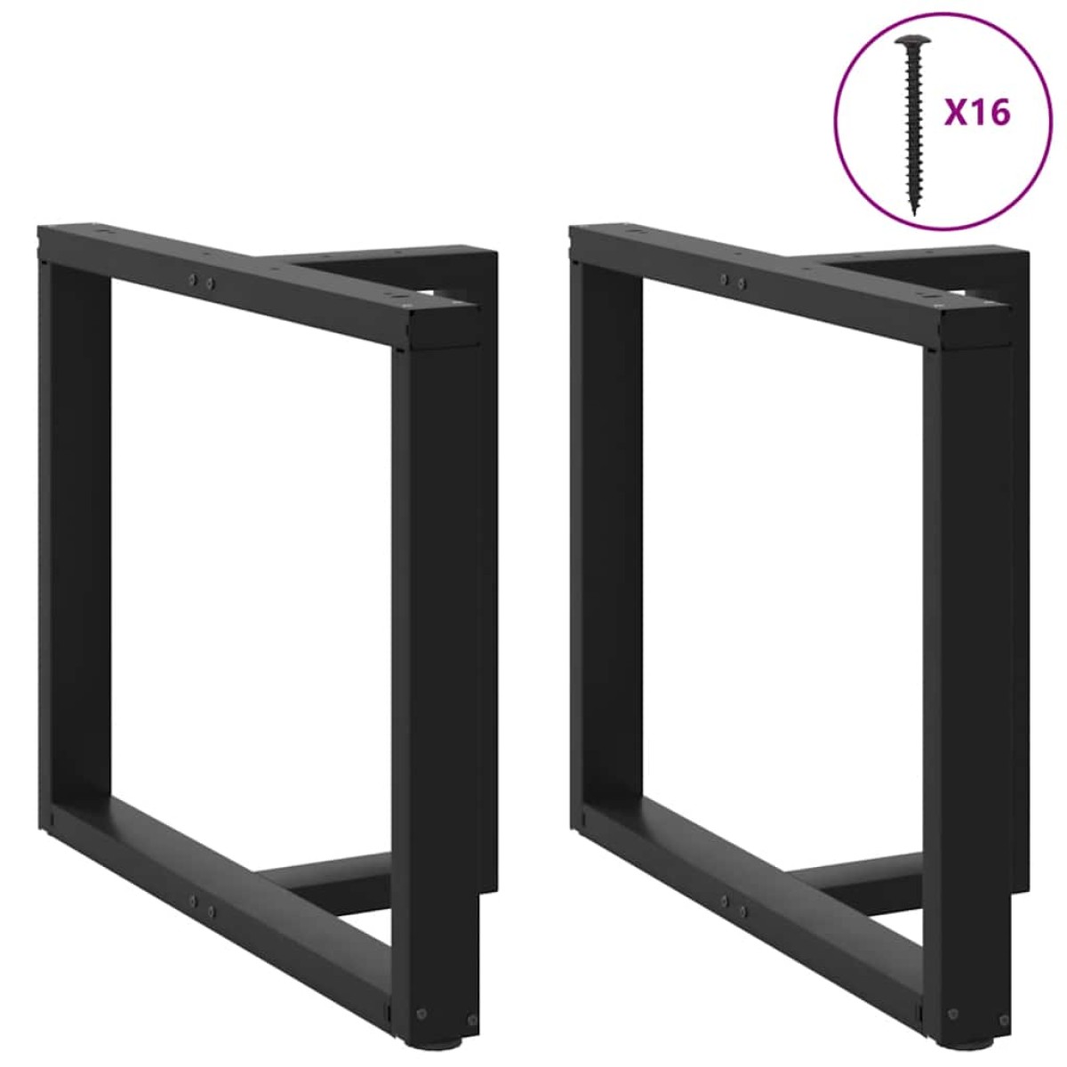 vidaXL Πόδια Τραπεζαρίας σε Σχήμα Τ, 2 τεμ. Μαύρο 100x35x(72-73) εκ. Ατσάλι