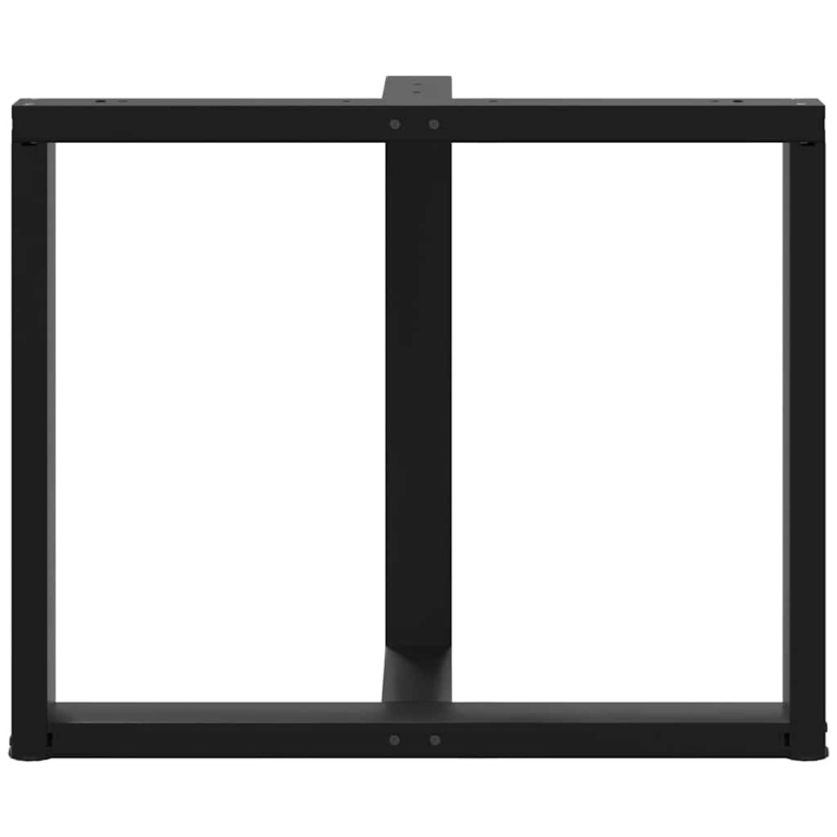 vidaXL Πόδια Τραπεζαρίας σε Σχήμα Τ, 2 τεμ. Μαύρο 100x35x(72-73) εκ. Ατσάλι