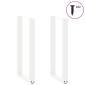 vidaXL Πόδια Κονσόλας σε Σχήμα U 2 τεμ. Λευκά 38x(72-73) εκ. Ατσάλι