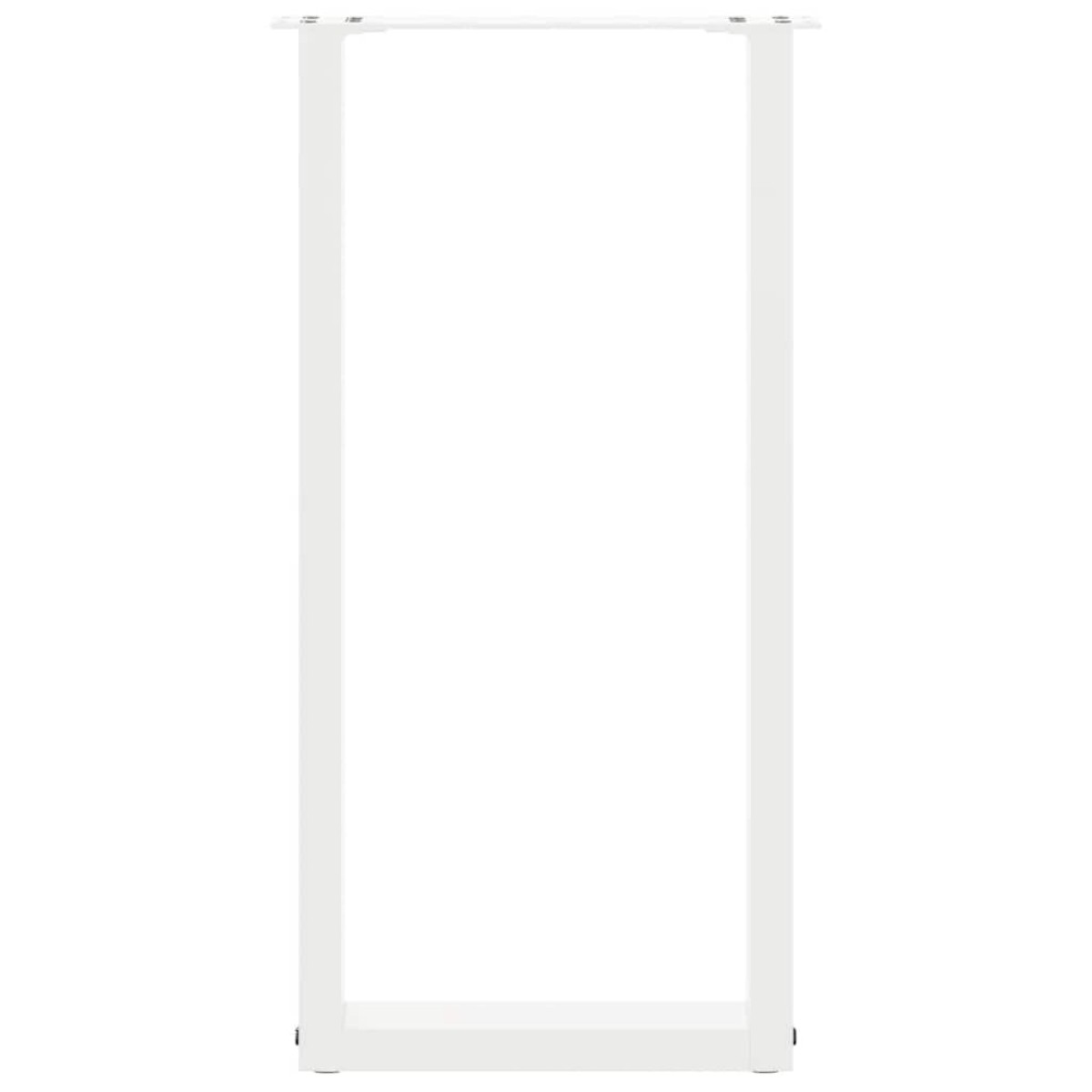 vidaXL Πόδια Κονσόλας σε Σχήμα U 2 τεμ. Λευκά 38x(72-73) εκ. Ατσάλι