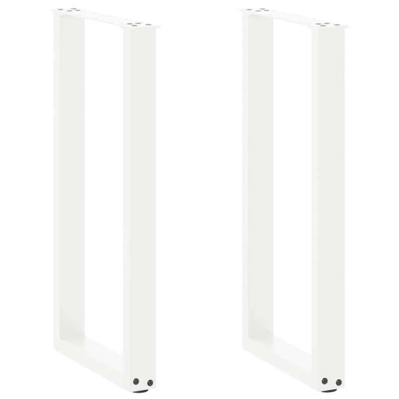 vidaXL Πόδια Κονσόλας σε Σχήμα U 2 τεμ. Λευκά 38x(72-73) εκ. Ατσάλι