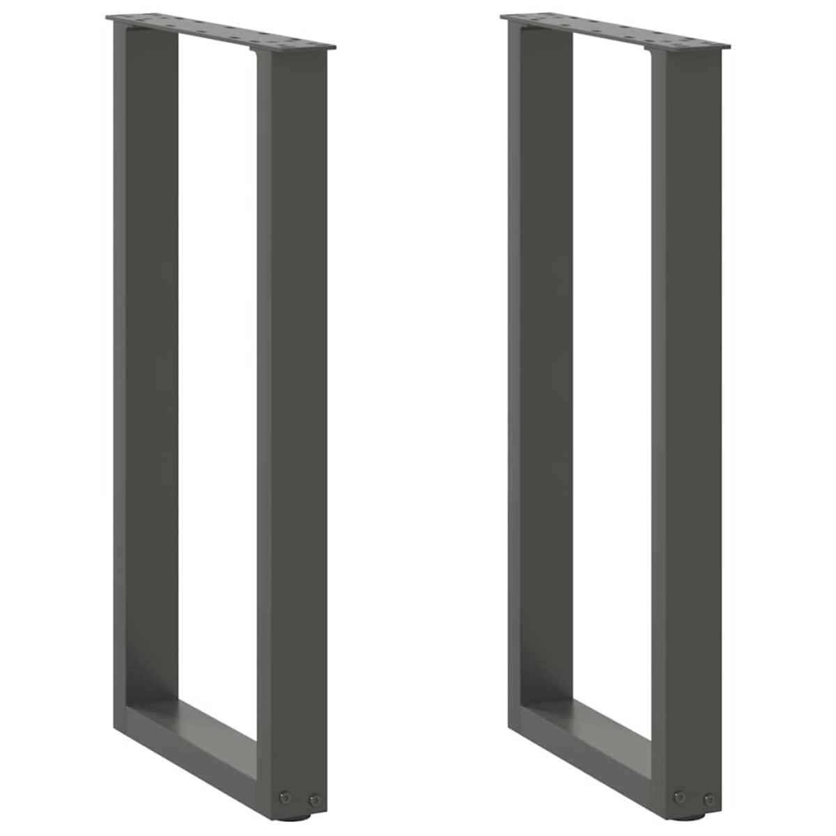 vidaXL Πόδια Κονσόλας 2 τεμ. σε σχήμα U, Ανθρακί 38x(72-73) εκ. από Ατσάλι