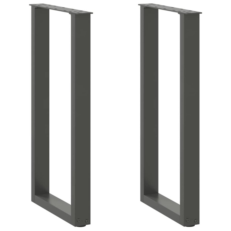 vidaXL Πόδια Κονσόλας 2 τεμ. σε σχήμα U, Ανθρακί 38x(72-73) εκ. από Ατσάλι