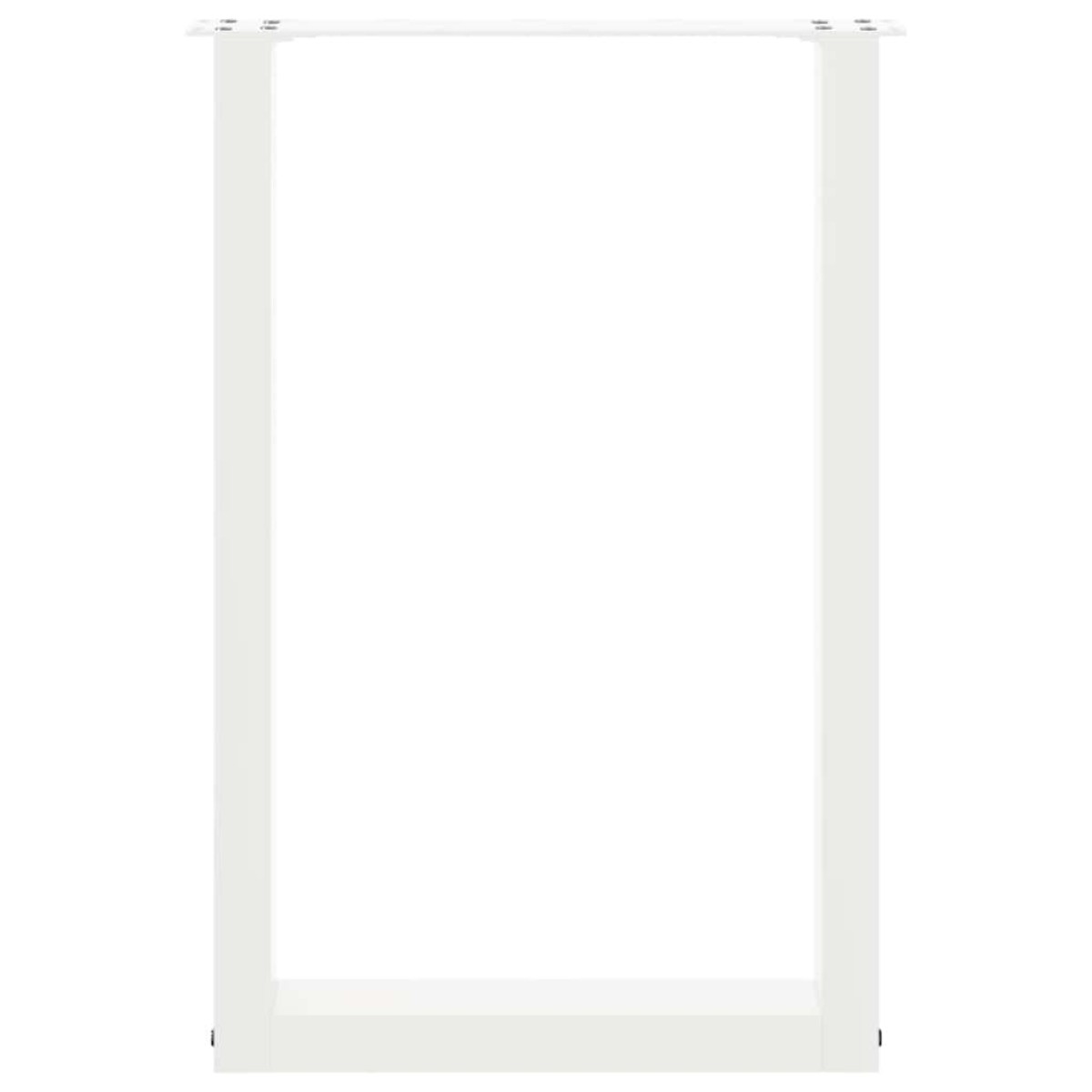 vidaXL Πόδια Τραπεζαρίας σε Σχήμα U 2 τεμ. Λευκά 50x(72-73) εκ. Ατσάλι