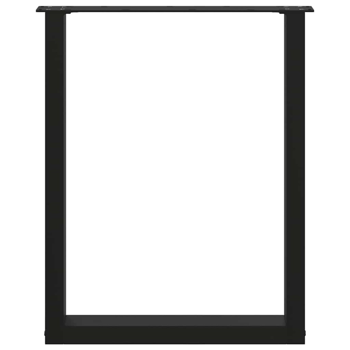 vidaXL Πόδια Τραπεζαρίας σε Σχήμα U 2 τεμ. Μαύρο 60x(72-73) εκ. Ατσάλι