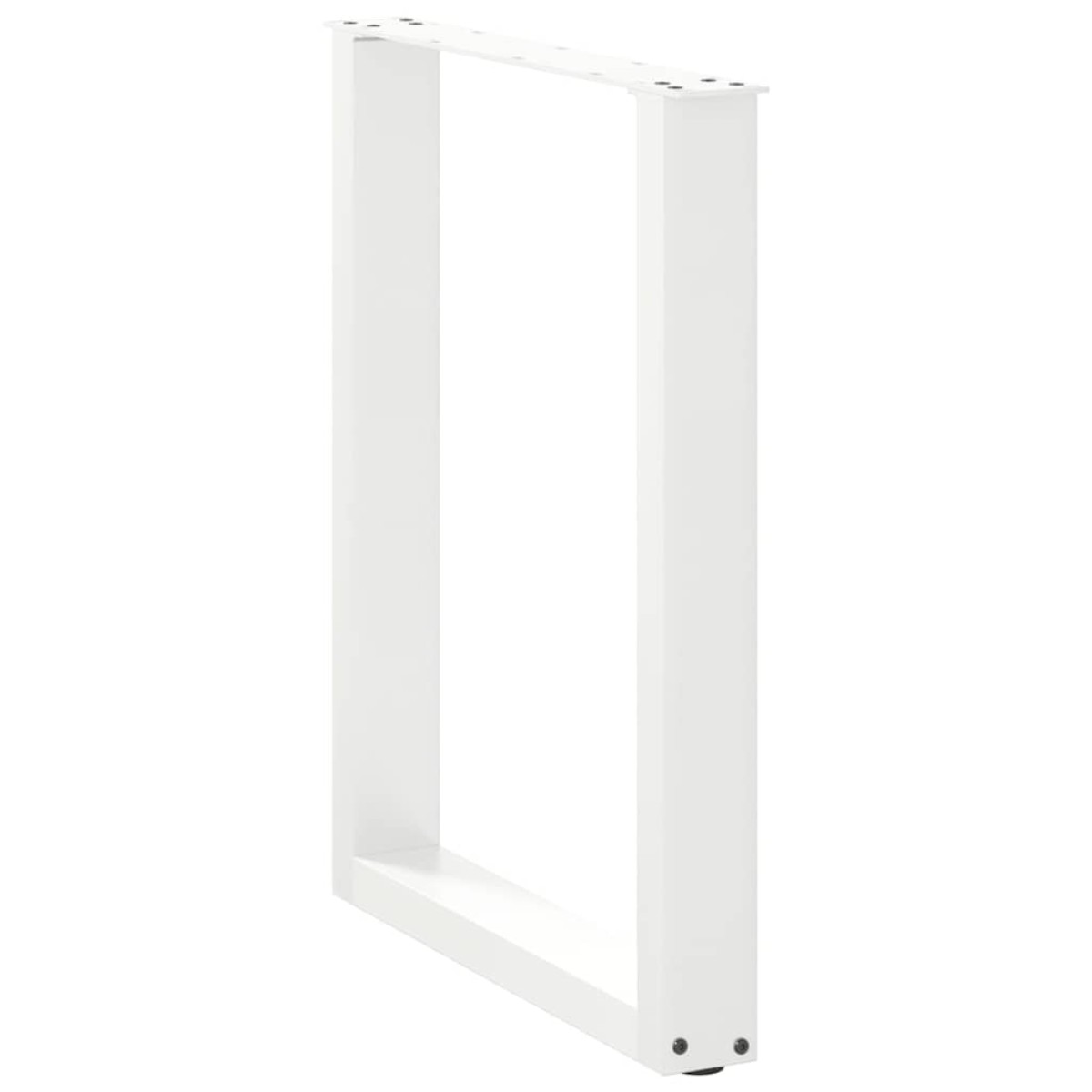 vidaXL Πόδια Τραπεζαρίας σε Σχήμα U 2 τεμ. Λευκά 60x(72-73) εκ. Ατσάλι