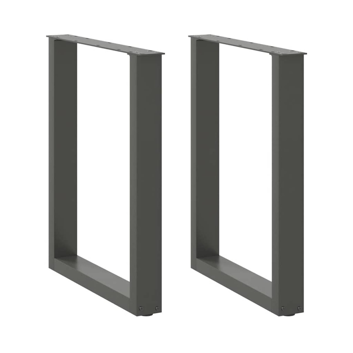 vidaXL Πόδια Τραπεζαρίας σε Σχήμα U 2 τεμ. Ανθρακί 60x(72-73) εκ. Ατσάλι