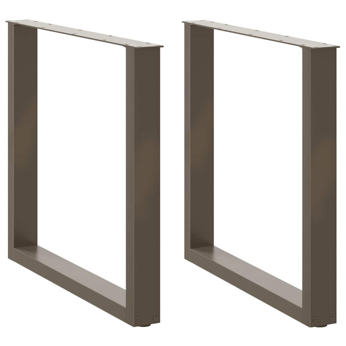 vidaXL Πόδια Τραπεζαρίας σε Σχήμα U 2 τεμ. από Φυσικό Ατσάλι 80x(72-73) εκ. Ατσάλι
