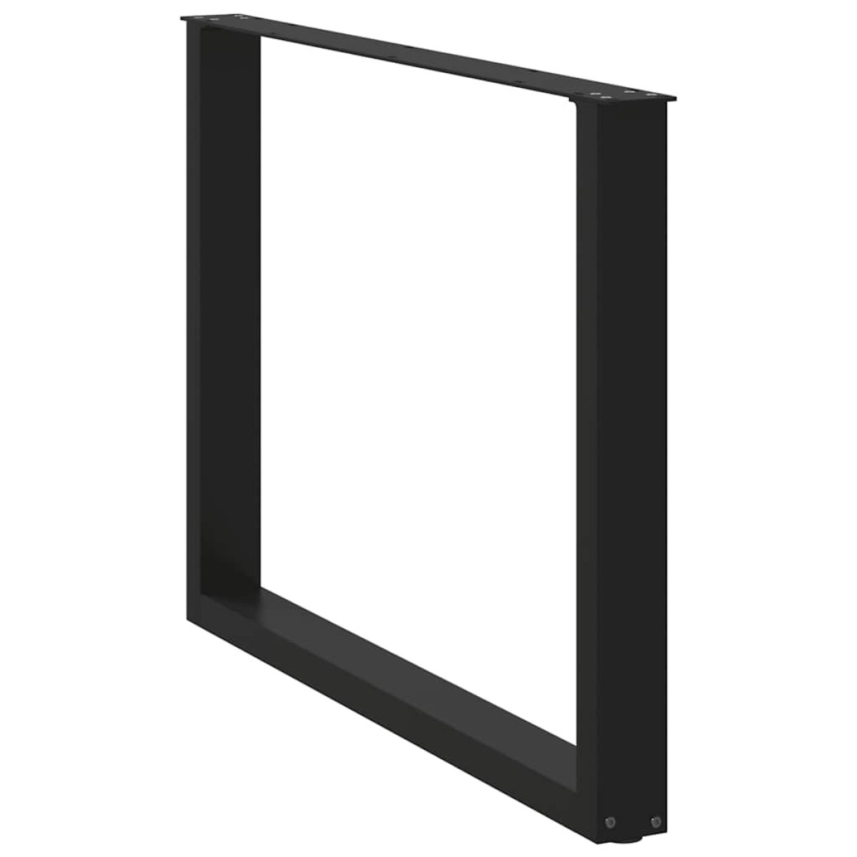 vidaXL Πόδια Τραπεζαρίας σε Σχήμα U 2 τεμ. Μαύρο 100x(72-73) εκ. Ατσάλι