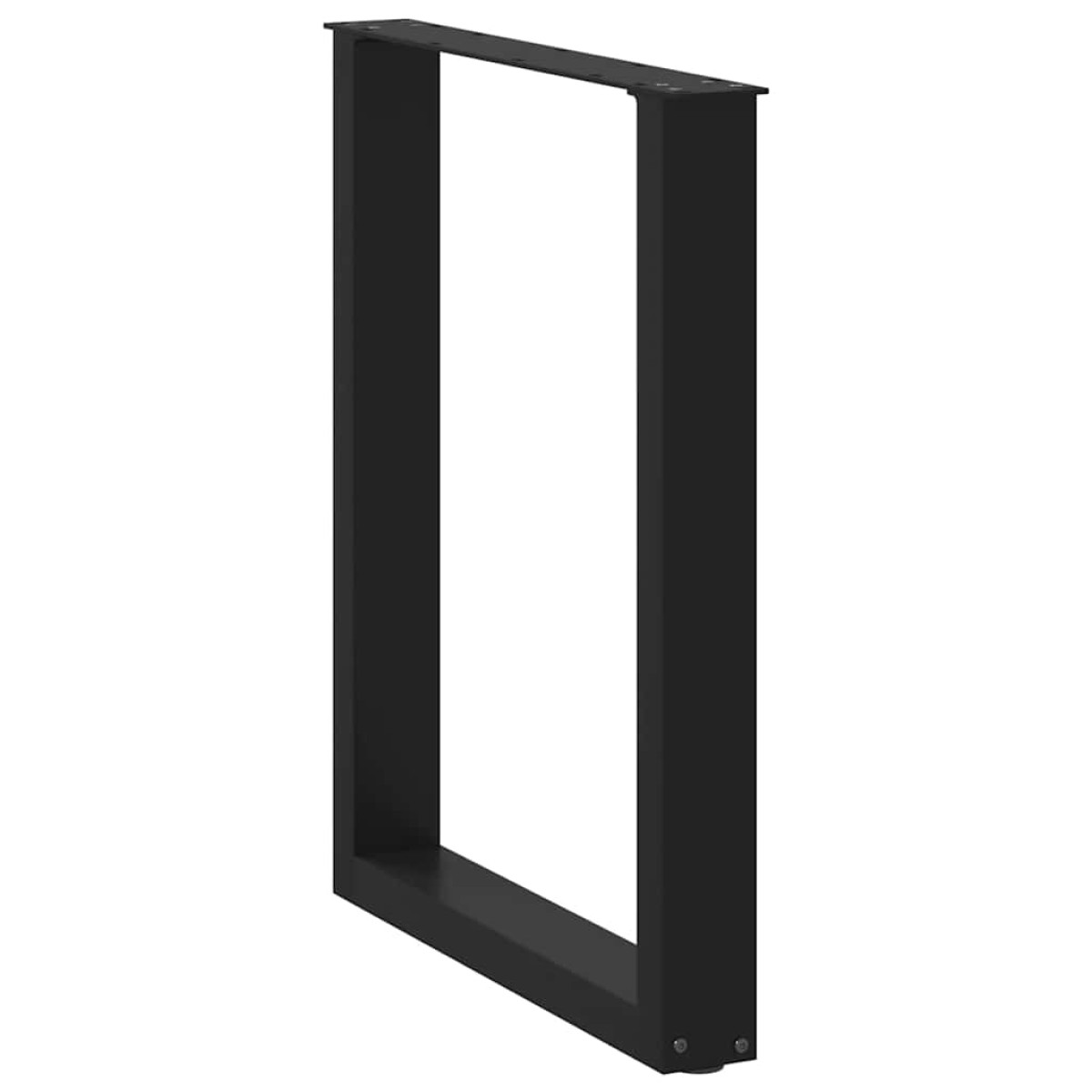 vidaXL Πόδια Τραπεζαρίας σε Σχήμα U 3 τεμ. Μαύρο 70x(72-73) εκ. Ατσάλι