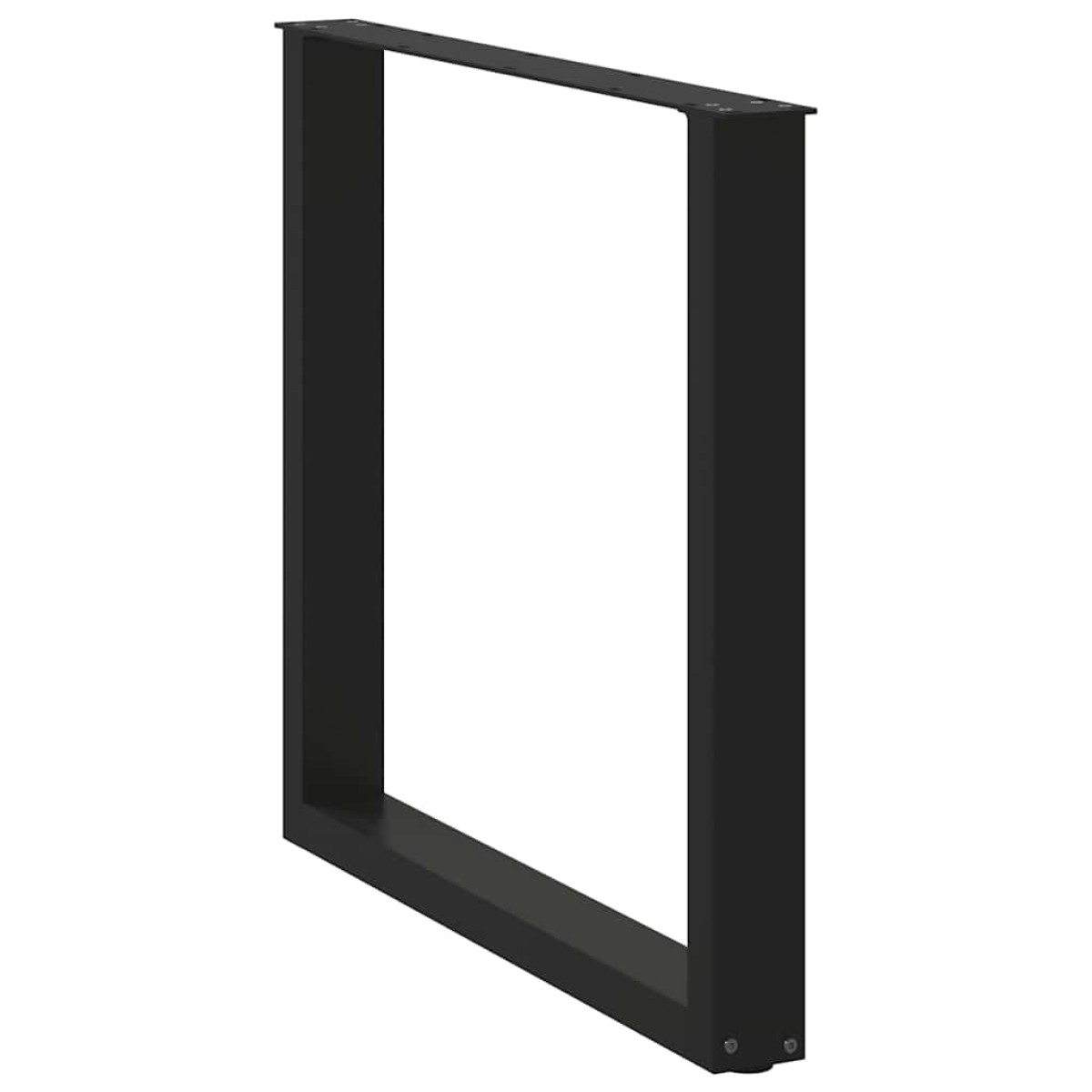 vidaXL Πόδια Τραπεζαρίας σε Σχήμα U 3 τεμ. Μαύρο 80x(72-73) εκ. Ατσάλι