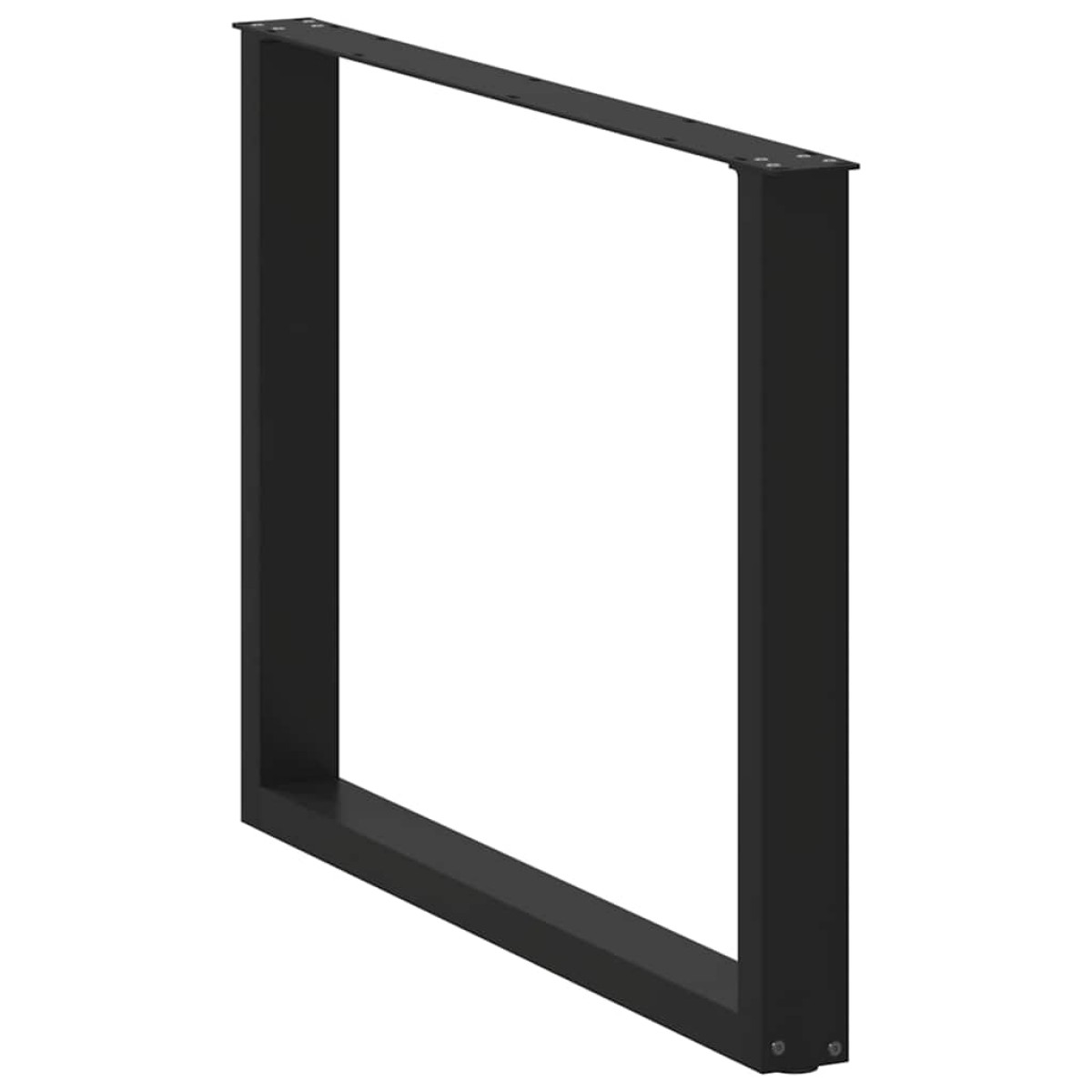 vidaXL Πόδια Τραπεζαρίας σε Σχήμα U 3 τεμ. Μαύρο 100x(72-73) εκ. Ατσάλι
