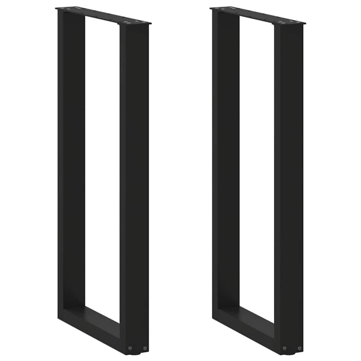 vidaXL Πόδια Τραπεζιού Μπαρ σε Σχήμα U 2 τεμ. Μαύρο 40x (100-101) εκ. Ατσάλι