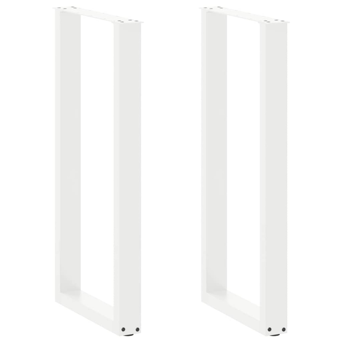 vidaXL Πόδια Τραπεζιού Μπαρ σε Σχήμα U 2 τεμ. Λευκά 50x(100-101) εκ. Ατσάλι