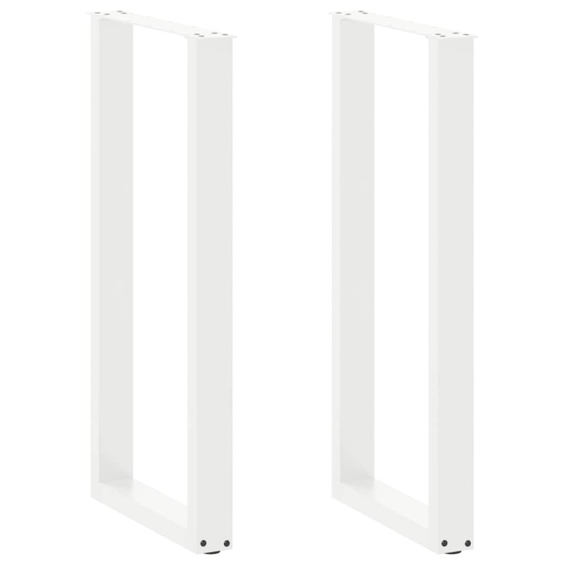 vidaXL Πόδια Τραπεζιού Μπαρ σε Σχήμα U 2 τεμ. Λευκά 50x(100-101) εκ. Ατσάλι