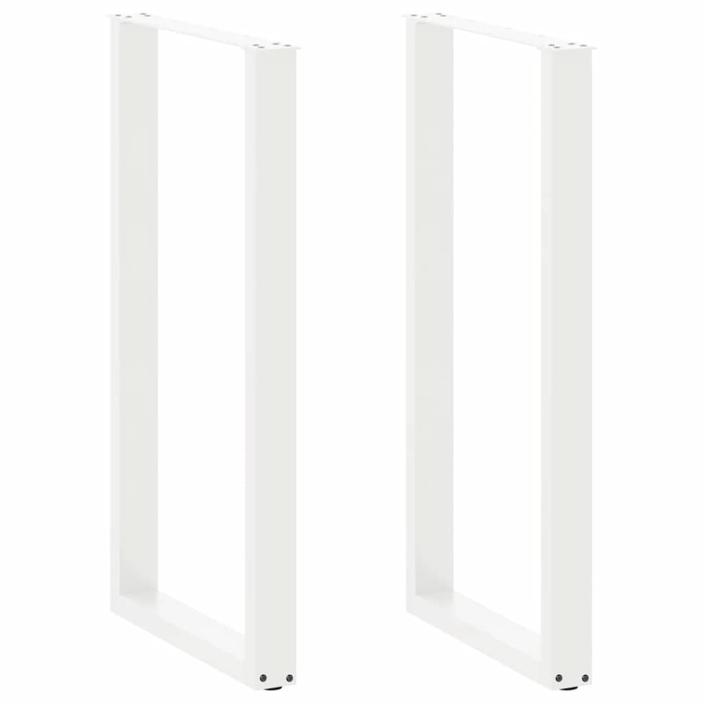 vidaXL Πόδια Τραπεζιού Μπαρ σε Σχήμα U 2 τεμ. Λευκά 60x (110-111) εκ. Ατσάλι
